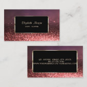 高級エレガント金ゴールドスタイリッシュフレーム、きらびやかな《写真》ぼけ味 名刺 (正面/裏面)