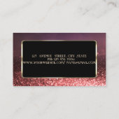 高級エレガント金ゴールドスタイリッシュフレーム、きらびやかな《写真》ぼけ味 名刺 (裏面)