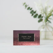 高級エレガント金ゴールドスタイリッシュフレーム、きらびやかな《写真》ぼけ味 名刺 (スタンド正面)