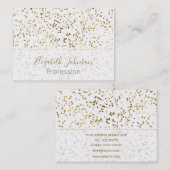 高級エレガント金ゴールドデきらめくータドットイメージ 名刺 (正面/裏面)