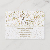 高級エレガント金ゴールドデきらめくータドットイメージ 名刺 (裏面)