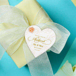 高級エレガント金ゴールドフローラ結婚ズ・サンキュー フェイバータグ