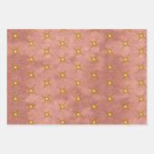 高級エレガント金ゴールドホリデーラッピング紙シート ラッピングペーパーシート (正面3)