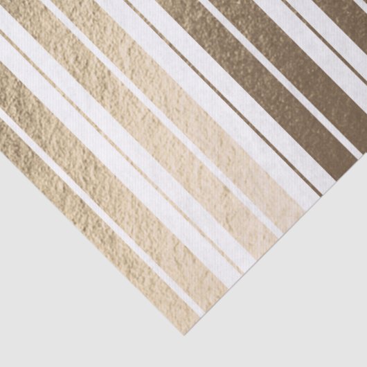 高級エレガント金ゴールドホワイトストライプのクリスマス 薄葉紙 (詳細)