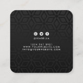 高級エレガント金ゴールドモダンスクエアのミニマリスト スクエア名刺 (裏面)