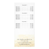 高級エレガント金ゴールドモダンリップきらびやかなメニューカード ラックカード (裏面)