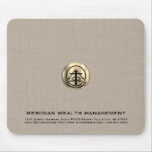 高級エレガント金ゴールドロゴ マウスパッド (正面)