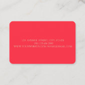 高級エレガント金ゴールド渦巻き赤 名刺 (裏面)