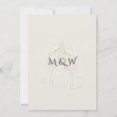 高級エレガント金ゴールド結婚ズ セーブザデート (裏面)