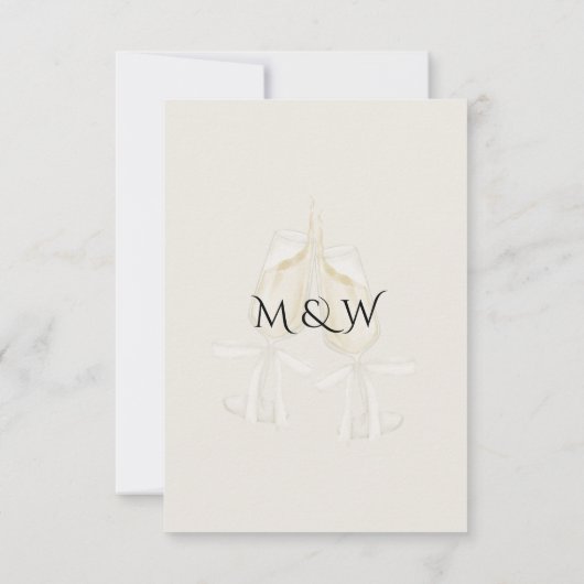 高級エレガント金ゴールド結婚ズ 出欠カード (裏面)