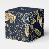 高級エレガント金ゴールド花模様結婚式の引き出物ボックス フェイバーボックス (正面サイド)