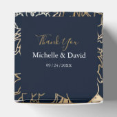 高級エレガント金ゴールド花模様結婚式の引き出物ボックス フェイバーボックス (上部)