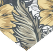 高級エレガント金ゴールドN'ブラック熱帯花 テーブルクロス (アングル)