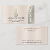 高級エレガント金属パールネイルサロン ロイヤリティカード (正面/裏面)