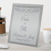 高級エレガント銀縁どフレーカスタムム 台座サイン (インサイチュ)