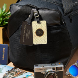 高級エレガント銀金ゴールドモノグラムの模様 ラゲッジタグ