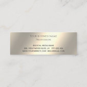 高級エレガント黒金ゴールドハート ロイヤリティカード (裏面)