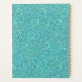 高級エンボスティール(緑がかった色)フローラパーソナライズされたつる植物 プランナー手帳 (裏面)