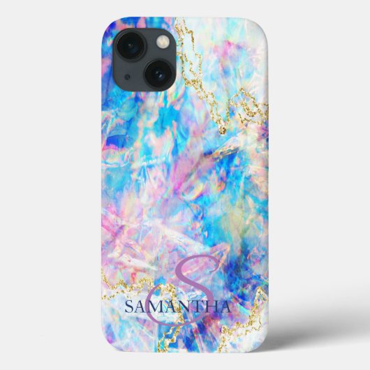高級オパールホログラフィックモノグラム Case-Mate iPhoneケース (裏面)
