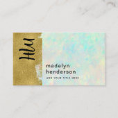 高級オパール金ゴールドブラシQRコードソーシャルメディア 名刺 (正面)