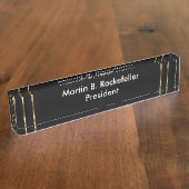 高級オフィスのエグゼクティブギフト デスクネームプレート (側面)