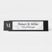 高級オフィスモノグラムエグゼクティブデスク名プラーク デスクネームプレート (正面)