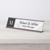 高級オフィスモノグラムエグゼクティブデスク名プラーク デスクネームプレート (正面)