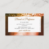 高級オレンジピンクグラデーショングリッターホワイトダイヤモンド 名刺 (裏面)