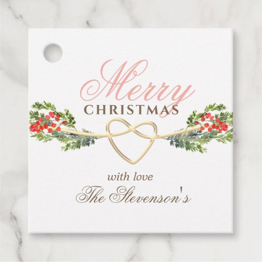 高級オーダーメイド クリスマス ギフトタグ フェイバータグ (正面)