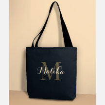 高級オーダーメイド ゴールドモノグラム トートバッグ Malika