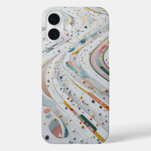 高級カラフルな小石のスマホケース - エレガント iPhone 16 PLUSケース