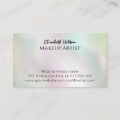 高級カラフルレインボー蝶爪、 ネイルロゴ 名刺 (裏面)