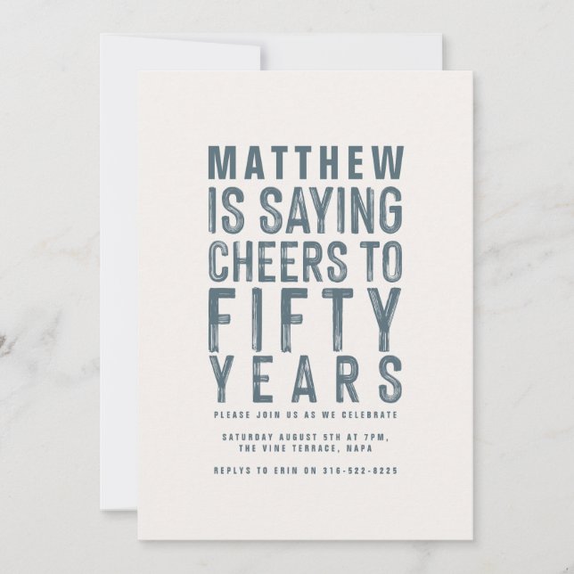 高級カラフル応援から50歳の誕生日 (正面)