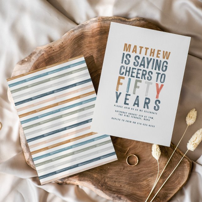 高級カラフル応援から50歳の誕生日 (クリエイターアップロード済み)