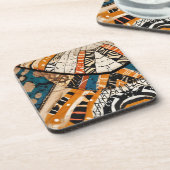 高級カリブの色数々のデザイン コースター (左側)