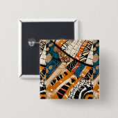 高級カリブの色数々のデザイン 缶バッジ (正面&裏面)