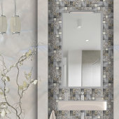 高級ガラス、シェル、および金属ジオメトリックN2 タイル