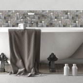 高級ガラス、シェル、および金属ジオメトリックN2 タイル