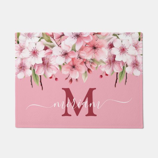 高級キッチンマット 桜の花 ドアマット (正面)