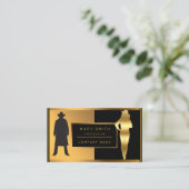 高級クラスのファッションあなたのテキスト名刺を追加 名刺 (スタンド正面)