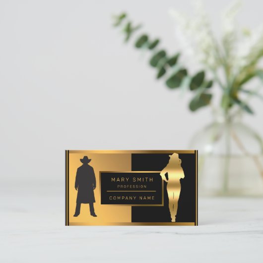 高級クラスのファッションあなたのテキスト名刺を追加 名刺 (スタンド正面)