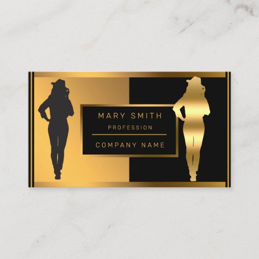 高級クラスのファッションのためにテキストを追加 名刺 (正面)