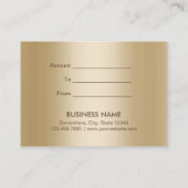 高級クリスマス縁ど金ゴールドギフト証明書 割引カード (裏面)