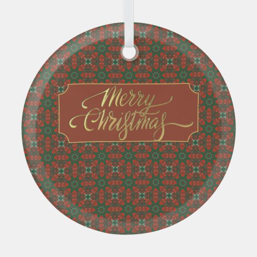 高級クリスマス ガラスオーナメント (正面)