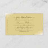 高級クリームデコールダイアモンドとモノグラム金ゴールド 名刺 (裏面)