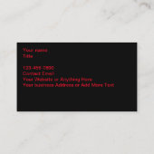 高級クールビジ車のネスカード 名刺 (裏面)