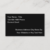 高級クール車テーマ名刺 名刺 (裏面)