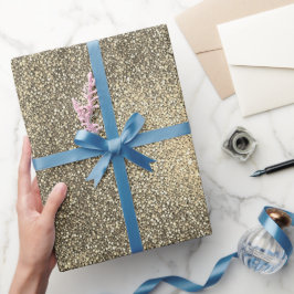 高級グラデーション金ゴールド砂きらめくグリッター勾配 ラッピングペーパー