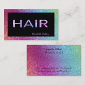 高級グラマエレガントラグラスキラキラの髪ホログラフィー 名刺 (正面/裏面)