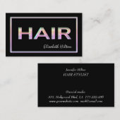 高級グラマエレガントラスなホログラフィックヘア 名刺 (正面/裏面)